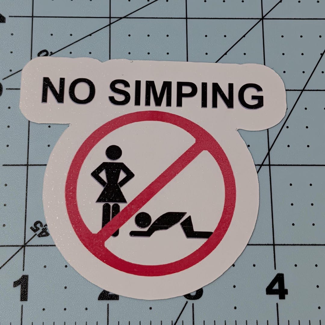 Mgtow No Simping - Sticker - Stickers Waterproof Die-cut Laptop Gifts ...