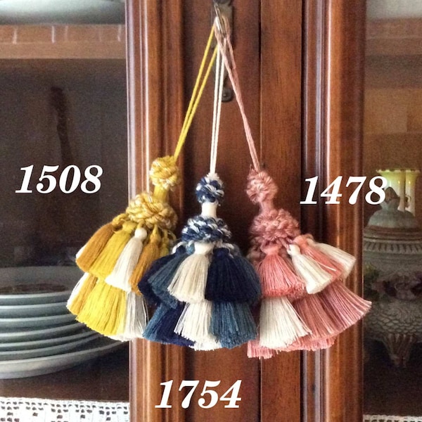 big tassel handmade in italy antique furniture curtain drapery vintage style home decor shabby chic varius color tuscany style