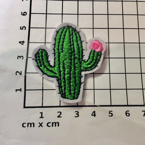 green desert cactus appliques patch patches 0,2"x 0,4"