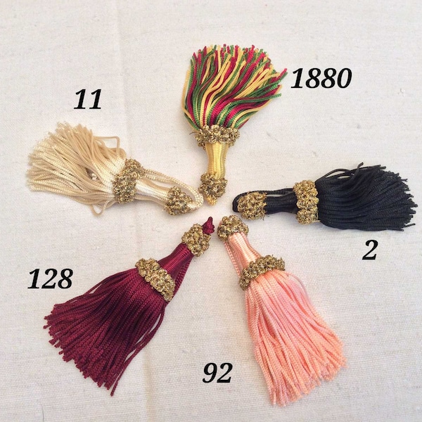 nappa bow key tassel vintage lamè décoration meubles anciens rideaux rideaux fabriqués en italie florence fait à la main