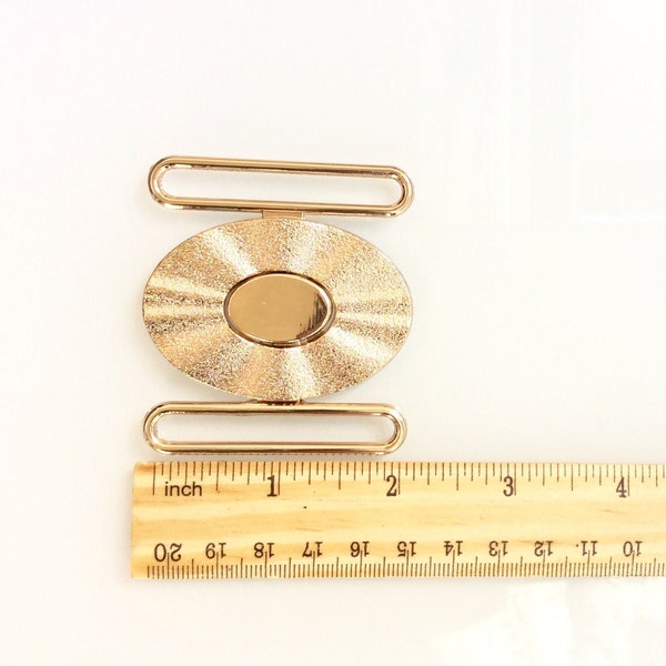 50 mm Gürtelschnalle aus Metall. Goldfarbener Verschluss. Vintage Mode-Accessoire-Geschenk für sie.