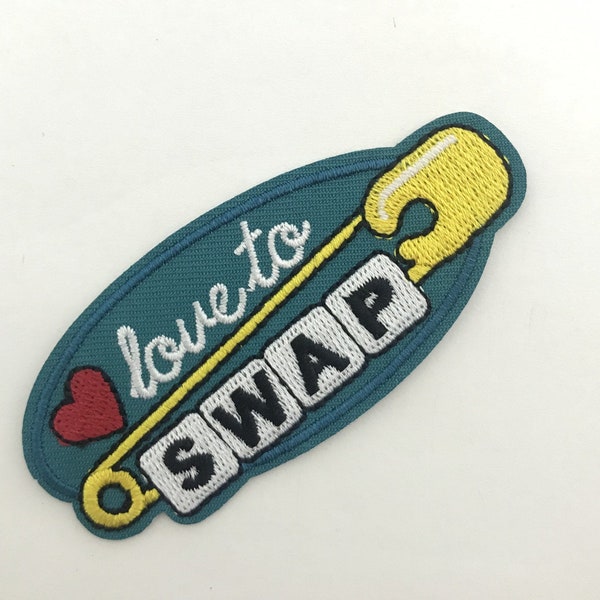 Toppa DIY spilla da balia SWAP patch termoadesiva ricamata , per ragazze creative decorazioni e abbellimenti.