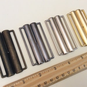 2 3/8&quot; metal belt buckle. Silver, gold, gunmetal or bronze. Fashion supply accessory gift for her.