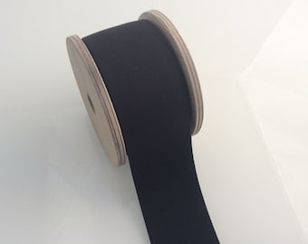 Black soft elastic ribbon by the yard soft elastic trim size 2" (5cm)  sewing heavy duty elastic trim for underwear cloth bags shoes belt