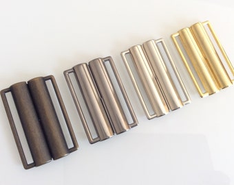 2" metal belt buckle. Silver, gold, gunmetal or bronze. Fashion supply accessory gift for her.