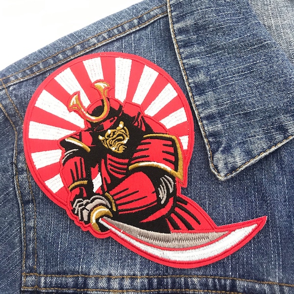 Patch manga Warrior Ninja patch thermoadesive brodé japonais anime comique, patches grand cadeau enfants sac à dos école ou décoration.