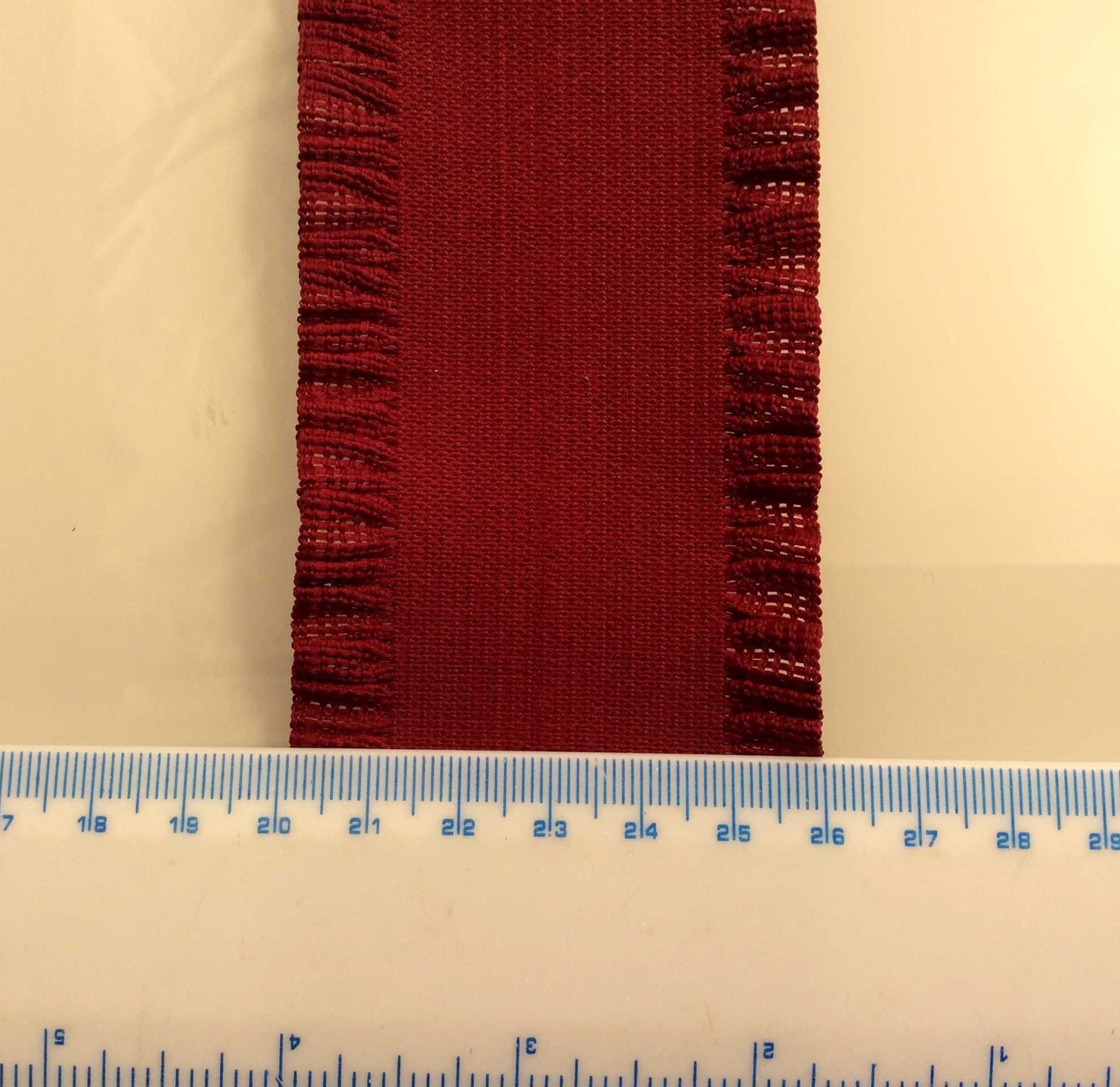 Dark Red Elastic Ribbon by the Yard Fancy Elastic Trim Size Etsy