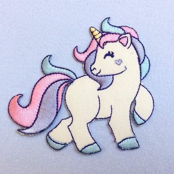 Unicorn iron on patch embroidered applique