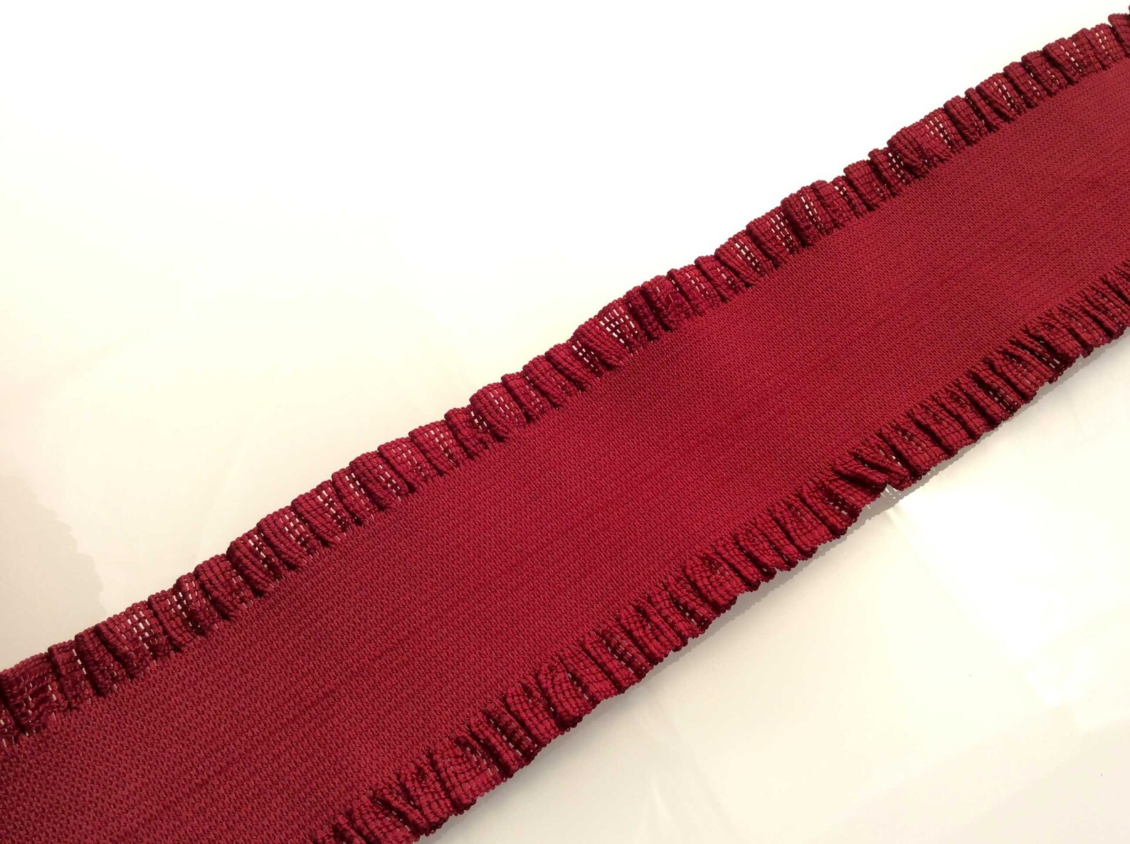 Dark Red Elastic Ribbon by the Yard Fancy Elastic Trim Size Etsy