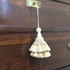 big tassel handmade in italy antique furniture curtain drapery vintage style home decor shabby varius color tuscany style 7316 - gold white