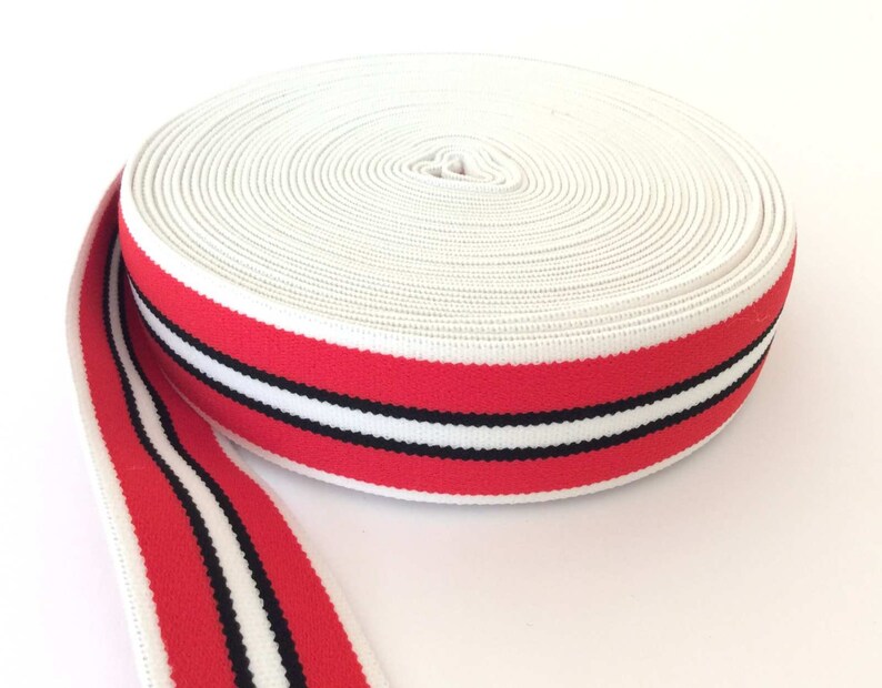 Striped Elastic Ribbon by the Yard 1 1/2 36mm. Fashion - Etsy