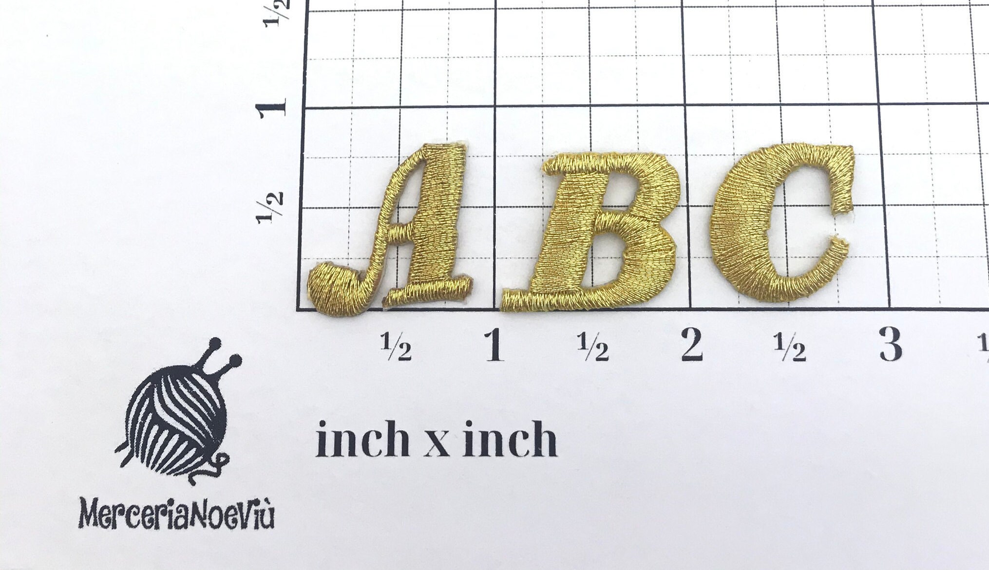 Iron on Embroidered Letters Gold Patch Embroidery Applique Etsy