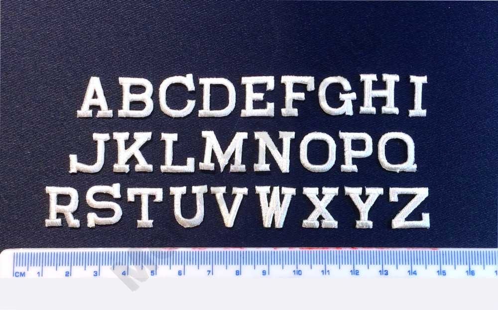 Iron on embroidered letters embroidery applique white letters craft s…