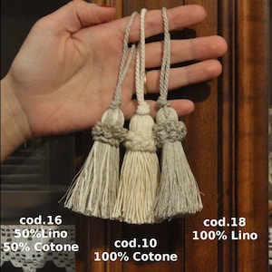 key tassel handmade italy linen cotton antique furniture curtain drapery vintage style home decor shabby chic tuscany made in Florence
