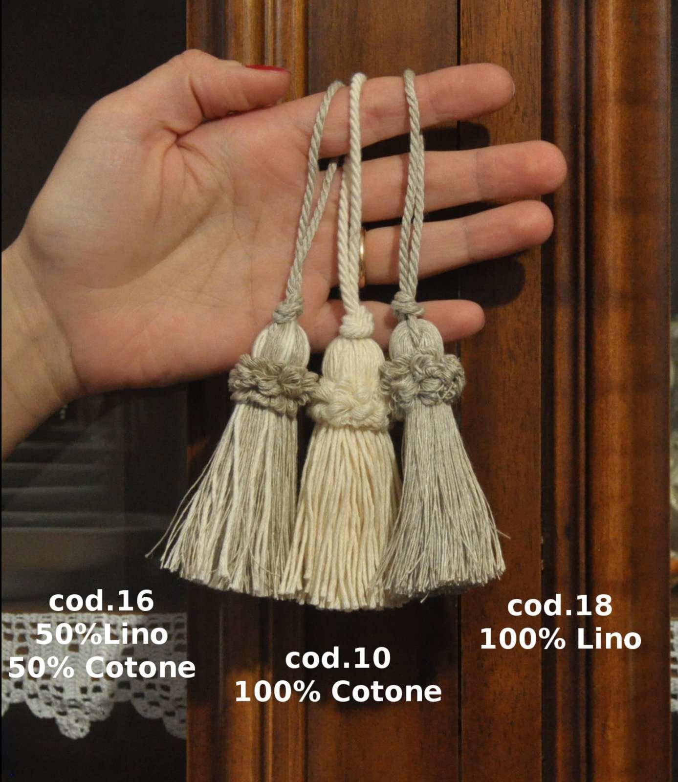 Nappa fiocco chiave tassel vintage decorazione mobili antichi tende  drappeggi made in italy grande fatto a mano -  Italia