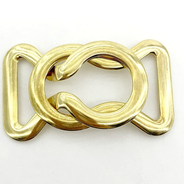 Belt buckle 1,2" metal color gold.Belt clasp fashion supply accessory clothing vintage for women .Gift for her friend .