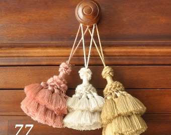 big tassel handmade in italy antique furniture curtain drapery vintage style home decor shabby chic varius color tuscany style