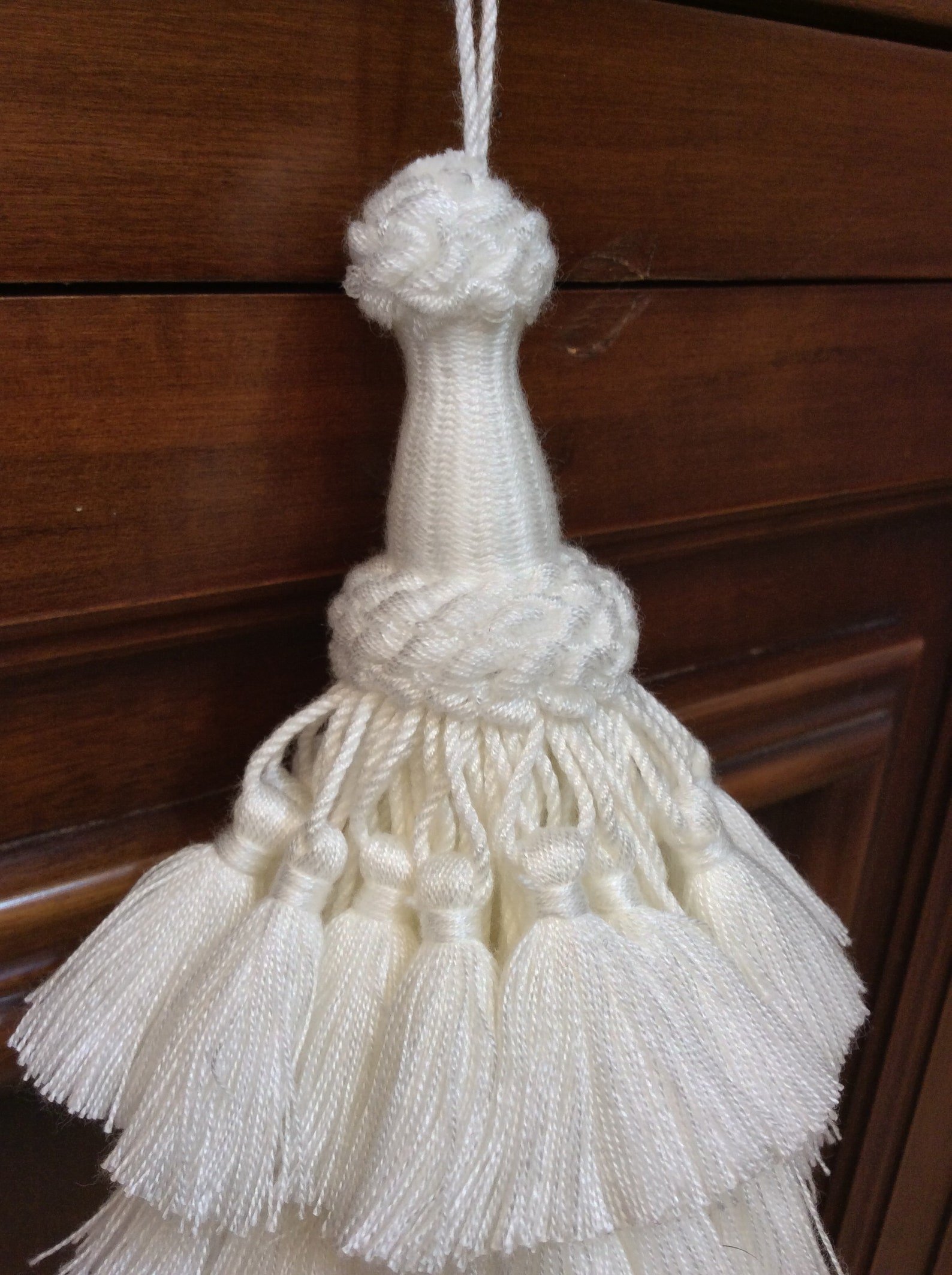 Fenghuangwu 2 Nappe Portachiavi In Poliestere Color Khaki - Frange Lunghe 8,5 Cm Per Decorazioni Fai Da Te, Tende, Cuscini, Matrimoni E Progetti Creativi