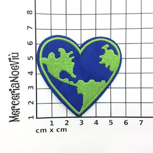 Patch heart planet earth patches space world embroidered applique badge for kids gifts