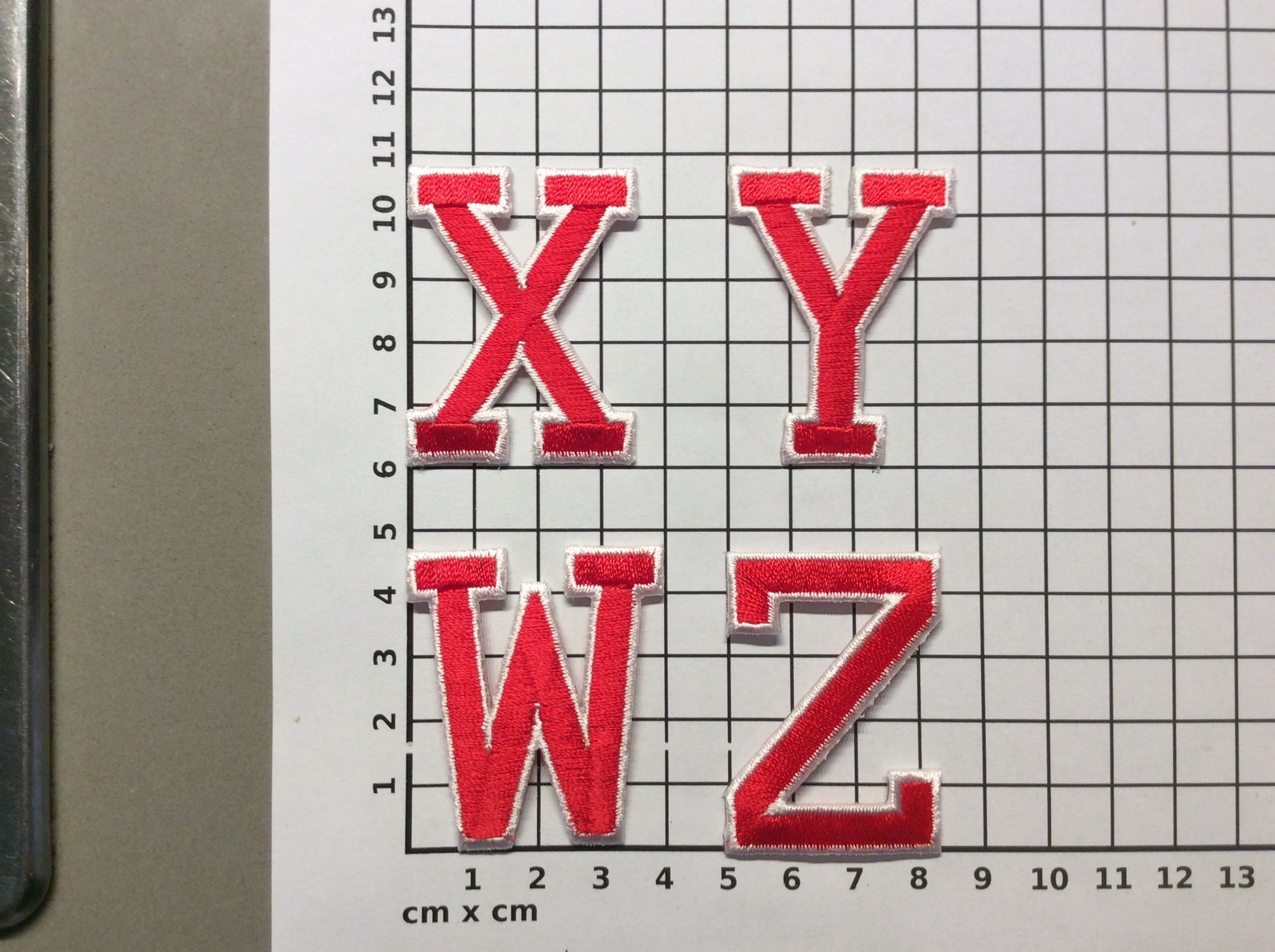 Iron on Embroidered Letters Embroidery Applique Red Letters Etsy