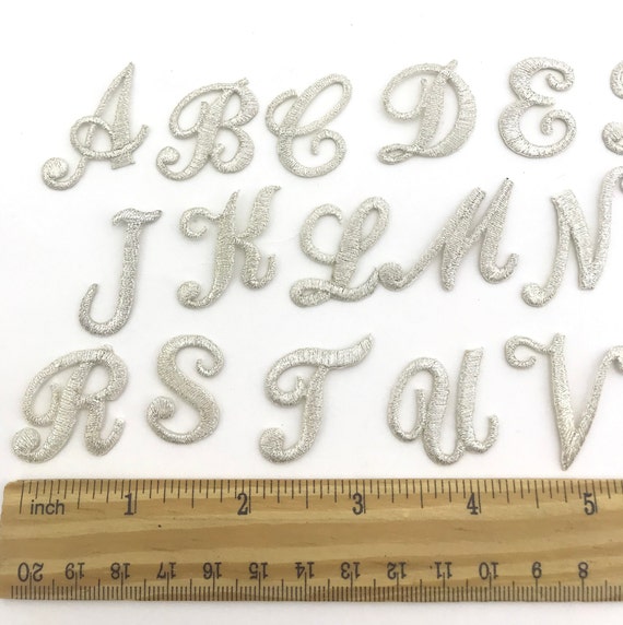 Glitter Cursive Alphabet Letter Stickers, 1-Inch, Nepal