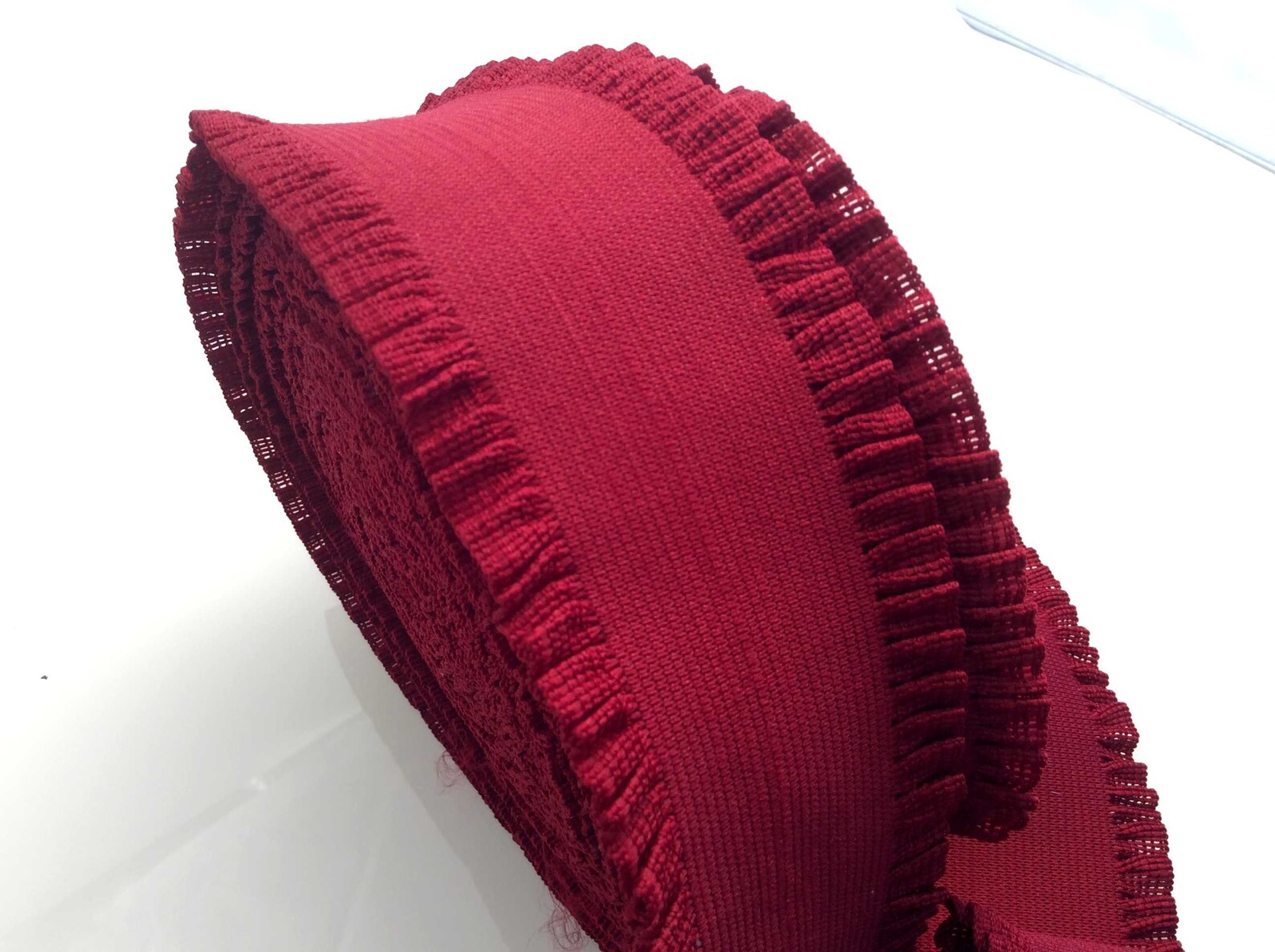 Dark Red Elastic Ribbon by the Yard Fancy Elastic Trim Size Etsy