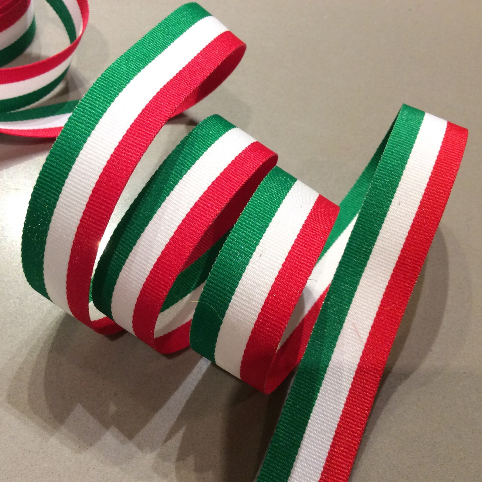 Grosgrain Ribbon Striped Ribbon Italian Flag Ribbon Craft Etsy New