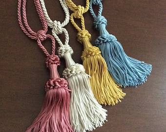 1 tieback tassel drape elegant luxury for window curtain  handmade Italy tuscany drapery decor