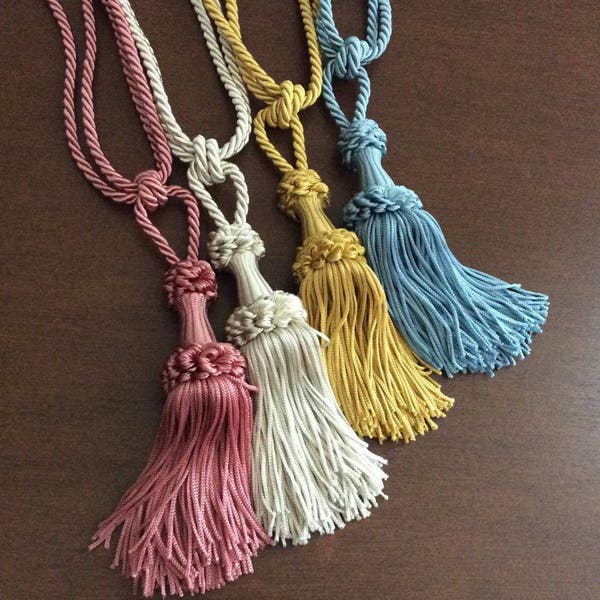 1 tieback tassel drape elegant luxury for window curtain  handmade Italy tuscany drapery decor