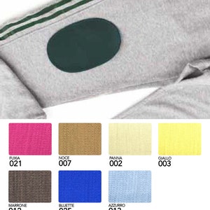 Knee or elbow patches, specific for jersey fabrics. To repair tears and stains with a simple iron. Dimensions 5 1/8&quot; x 3 3/8&quot;