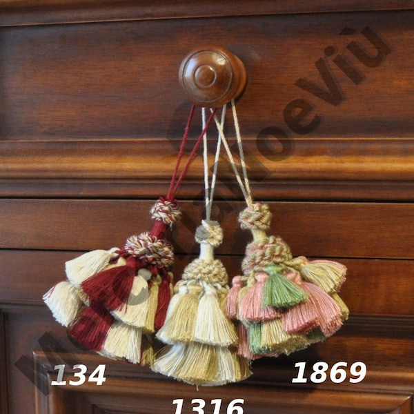 nappa fiocco chiave tassel vintage decorazione mobili antichi tende drappeggi made in italy grande fatto a mano