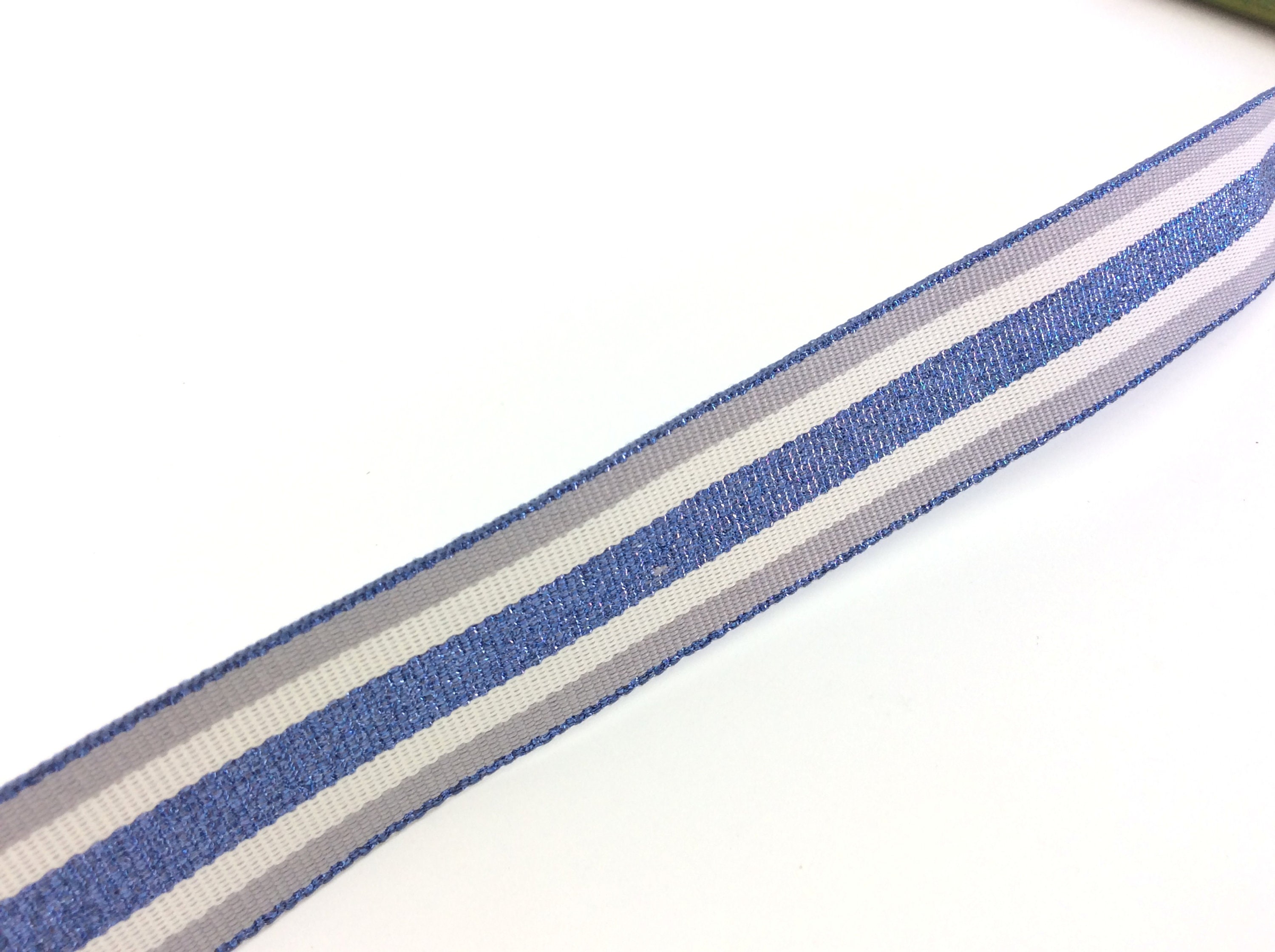 Striped ribbon light blue white grey grosgrain trim 1 Etsy