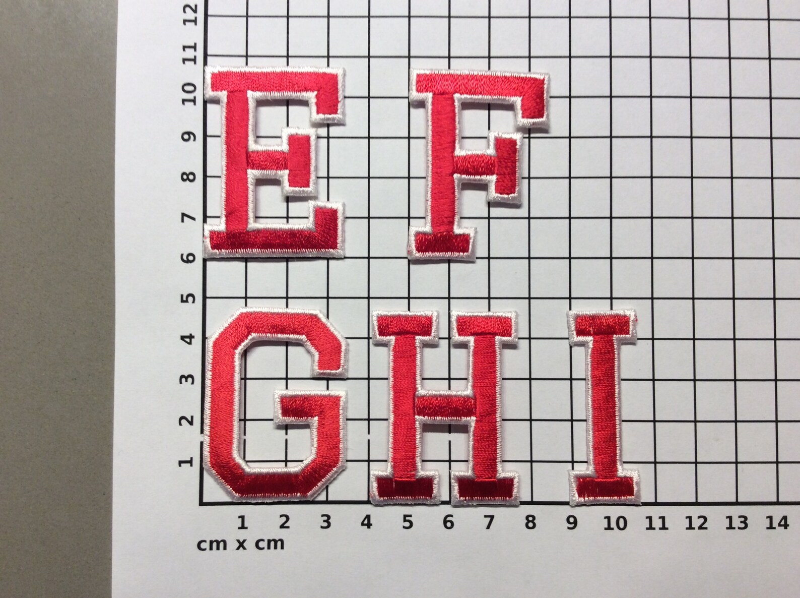 Iron on Embroidered Letters Embroidery Applique Red Letters Etsy