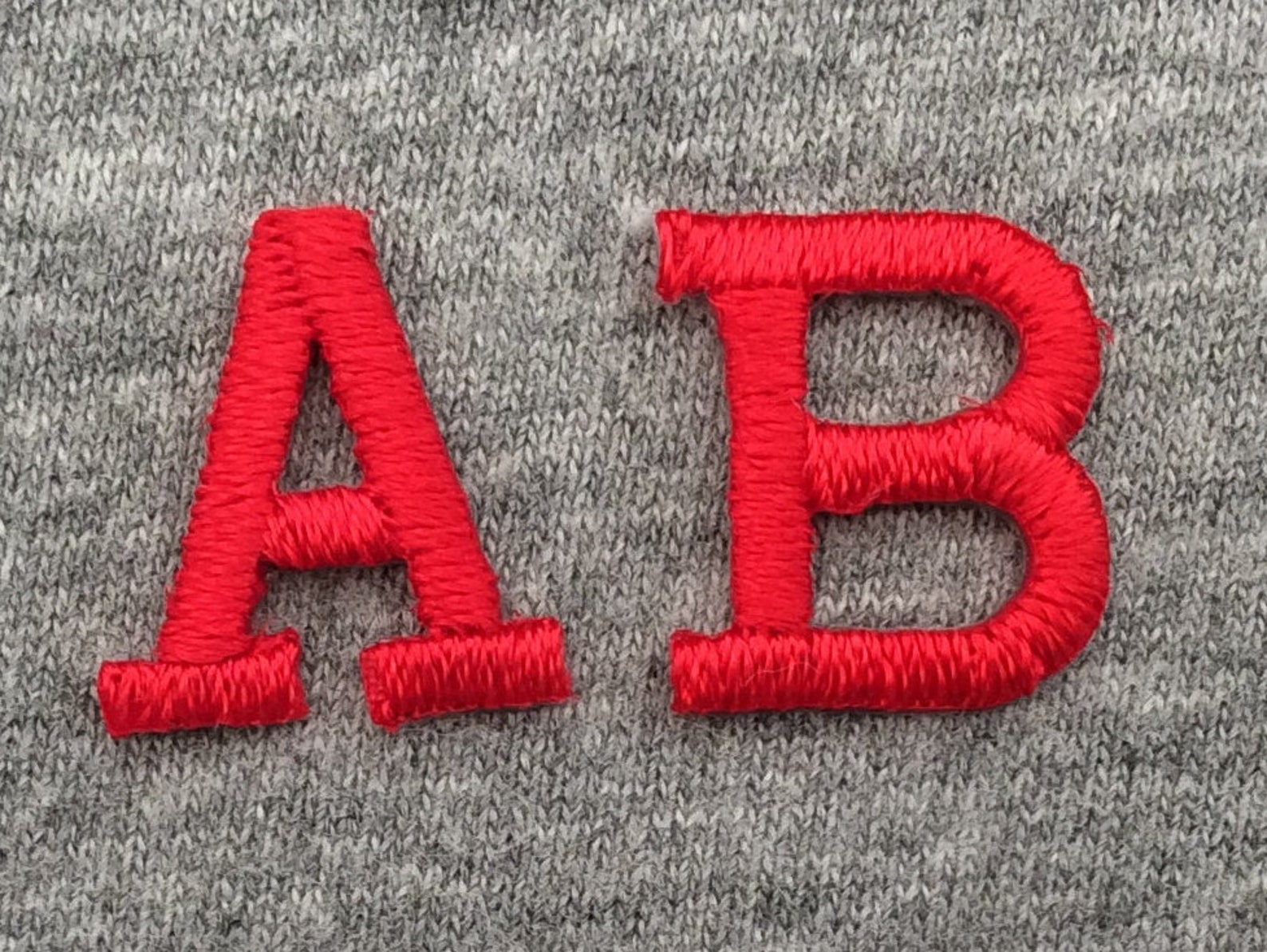 Iron on embroidered letters embroidery applique red letters | Etsy