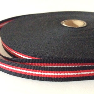 Grosgrain cinta rayas blanco negro ropa de decoración de moda blanco rojo hecho a mano bolsos creativos cinturones de zapatos pantalones hechos en Italia