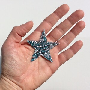 Toppa Patch A Stella Con Strass E Catenina - Termoadesiva Hotfix, Colore Nero E Crystal, 8,5 X 14,5 Cm, Per Personalizzare Scarpe, Borse E Vestiti