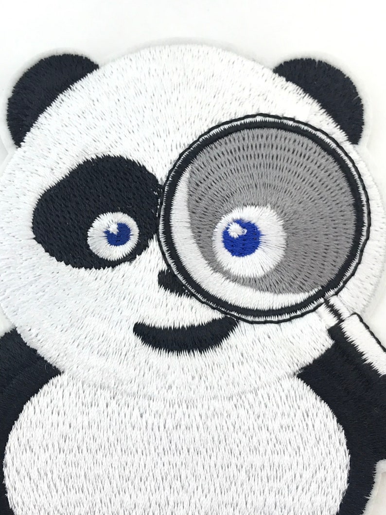 1 Iron on Patch Large Panda patches Embroidered Diy Animal - Etsy