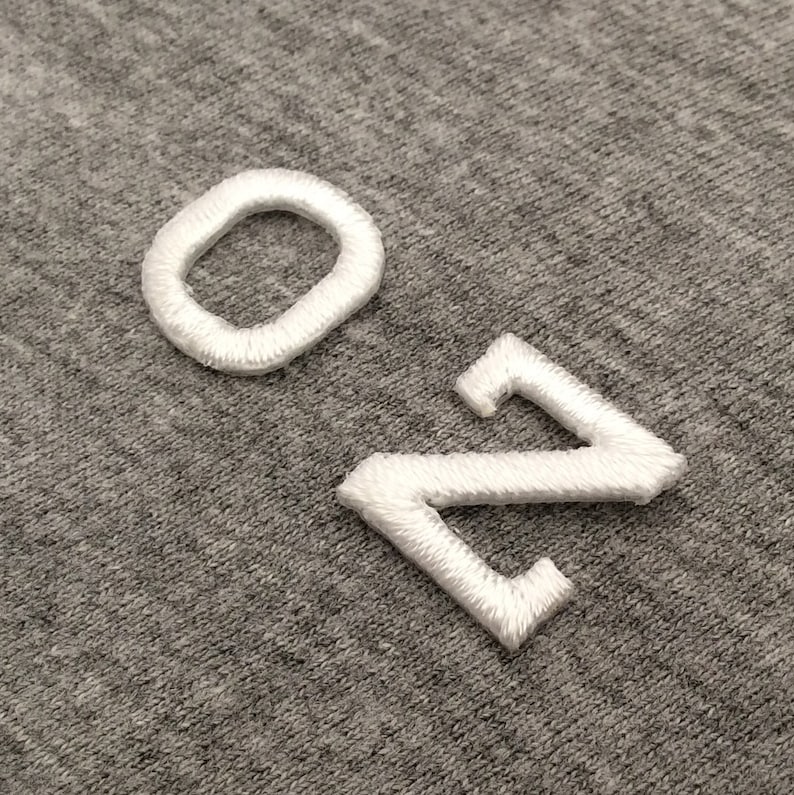 Iron on embroidered letters embroidery applique white letters  etsy canada Iron on embroidered letters embroidery applique white letters  etsy canada