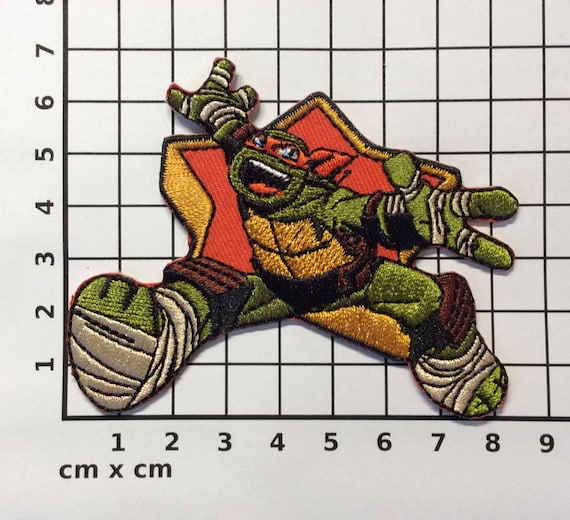 Teenage Mutant Ninja Turtle patches iron on sew on patches 2 3//8/" size 8 pcs.