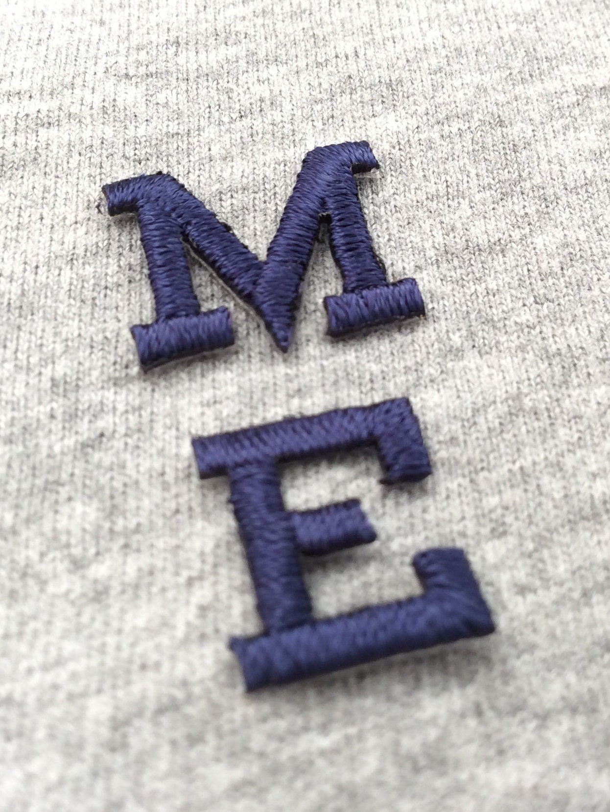 Iron on embroidered letters embroidery applique blue letters Etsy