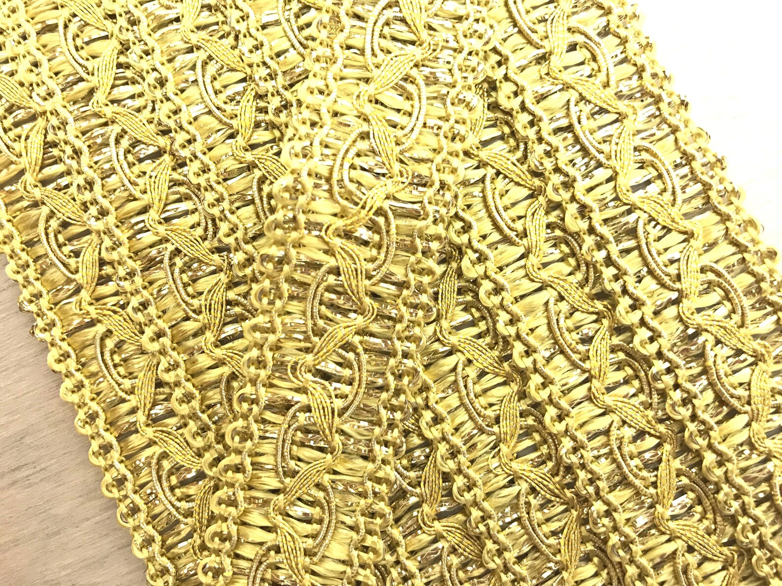 3/4 Gold Ribbon Trimming. Fashion Ribbon by the Yard for Etsy