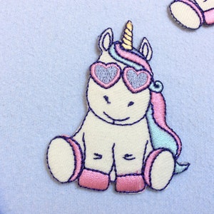 Unicorn iron on patch embroidered applique