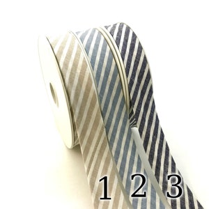 1&quot; linen bias binding tape. Striped bias finishing armhole, neckline, hemming.