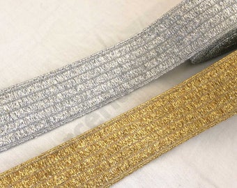 Elástico plata u oro cinturones 4 cm bolsos zapatos vestidos oro plata banda elástica