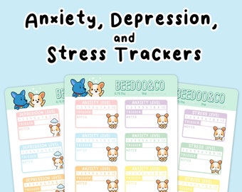 Anxiety, Depression, and Stress Tracker Stickers