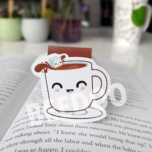 Cute Cup of Coffee Magnetic Bookmark image 1