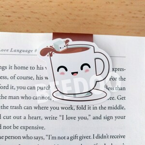 Cute Cup of Coffee Magnetic Bookmark image 3