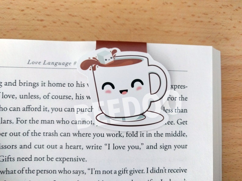 Cute Cup of Coffee Magnetic Bookmark image 3