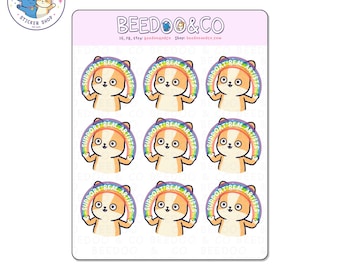 Support Real Artists Planner Stickers | Happy Mail, Deco Sticker, Bullet Journal, Cute, Kawaii, Corgi, Anti AI, Drawing, No AI Slop