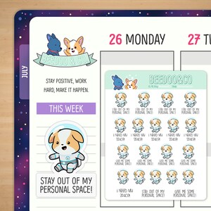 J'ai besoin de mes autocollants pour agenda |  Happy Planner, TN, autocollants pour agenda, carnet du voyageur, Hobonichi, Bullet Journal, espace personnel